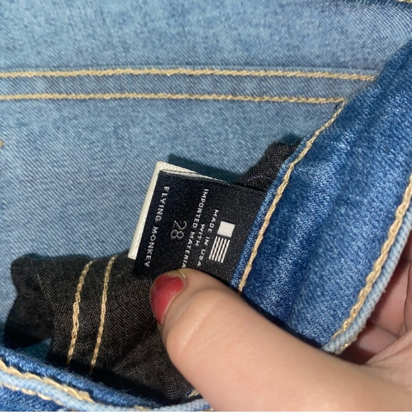 Flying Monkey Ripped Straight Legged Jeans , Like new condition, worn once - Picture 5 of 5